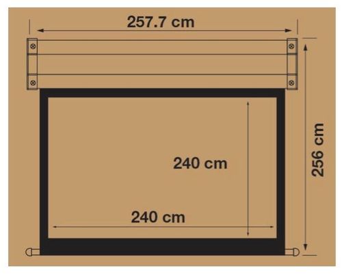 מסך הקרנה חשמלי 135
