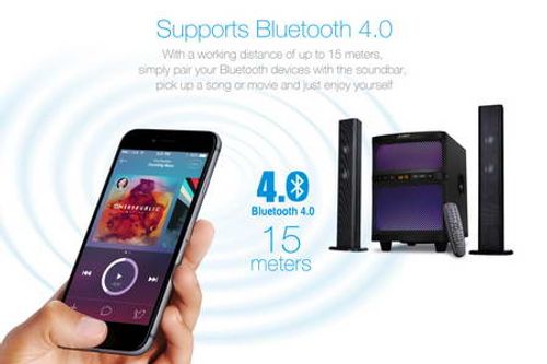 רמקול אלחוטי מקרן קול סאונד בר עם סאב FENDA T-200X Soundbar & Subwoofer