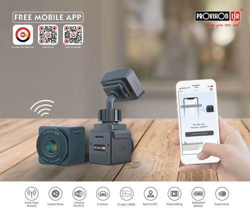 מצלמת וידאו מיני לרכב ProVision ISR Mini-Cam  Smart Full HD WiFi