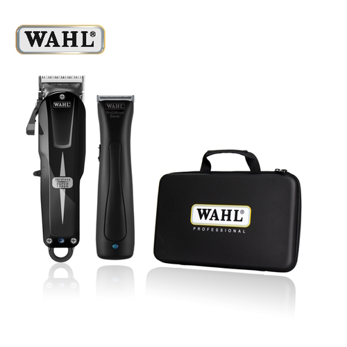 סט מכונת תספורת וטרימר אלחוטיים מקצועיים WAHL דגם Beret Stealth + Cordless Super Taper 08592-017H