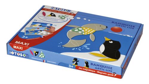 ערכת 54 מגנטים מספוג עם 16 סצנות משחק iOTOBO - חיות הקרח