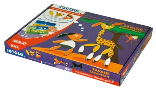 ערכת 106 מגנטים מספוג עם 16 סצנות משחק iOTOBO - סוואנה
