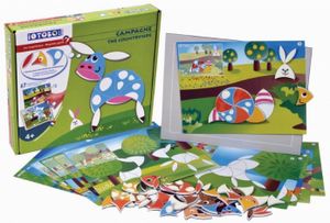 ערכת 67 מגנטים מספוג עם 12 סצנות משחק iOTOBO - החיים בכפר