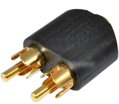 מחבר מתאם אודיו PL 2.5 נקבה / 2XRCA זכר