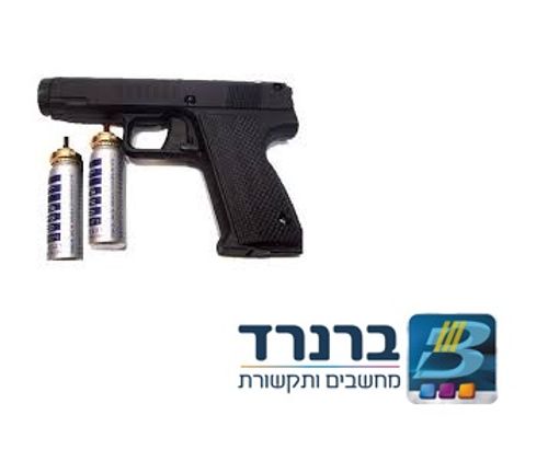 אקדח גז מדמיע להגנה אישית P-1000 - המחיר כולל 2 מיכלים 16 גרם כל אחד! במלאי