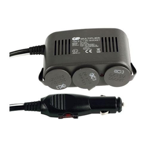 מפצל 3 מצת לרכב עם GP USB PHU-230