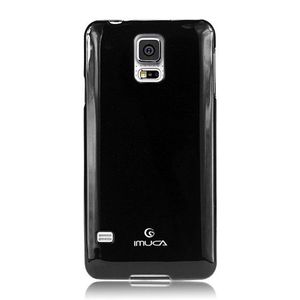 כיסוי סיליקון TPU לסמסונג גלקסי Galaxy S5 מבית IMUCA שחור נוצץ כולל מגן מסך HD
