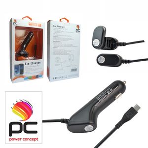 מטען שקע למצית איכותי 2A עם תקע מיקרו USB + שקע USB