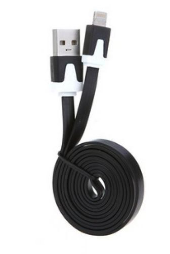 כבל USB נתונים שטוח לאייפון 5 /אייפד מיני 4/אייפוד טאץ' 5/ ואייפוד נאנו 7