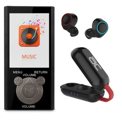 נגן MP3 עם רדיו FM ואוזניות TWS AC-241FM KIT