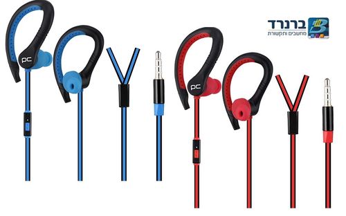 אוזניות ספורט ארגונומיות נגד זיעה עם תפס גמיש ועבה ACQS1081