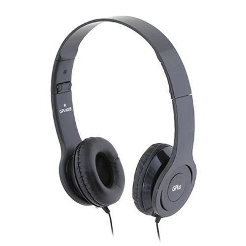 אוזניות ראש+מיקרופון מתקפ' 3.5 שחור  GPLUS GPL400B