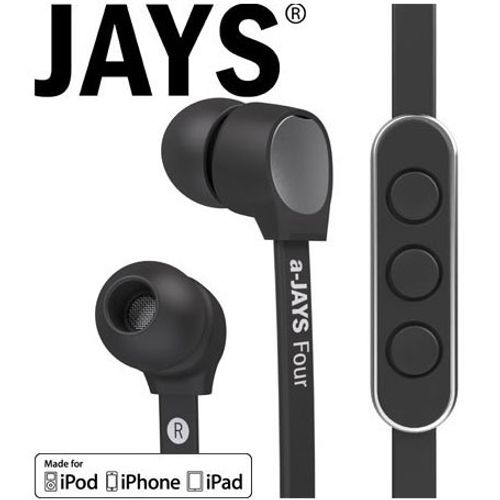אוזניות לאייפון iPhone 5/5S ומיקרופון ושלט A-Jays Four White