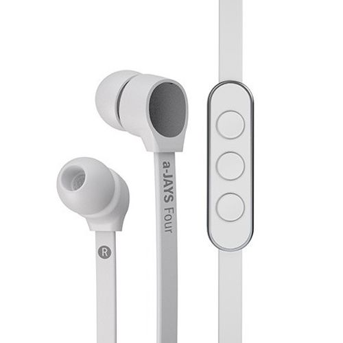 אוזניות לאייפון iPhone 5/5S ומיקרופון ושלט A-Jays Four White