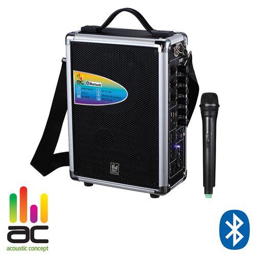 רמקול בידורית נייד עם Bluetooth ומיקרופון אלחוטי Acoustic Concept BD-222BT
