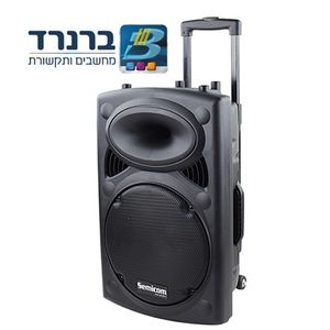 בידורית מערכת קריוקי 12″ 100W עם 2 מיקרופונים אלחוטיים סמיקום SEMICOM HY-297F