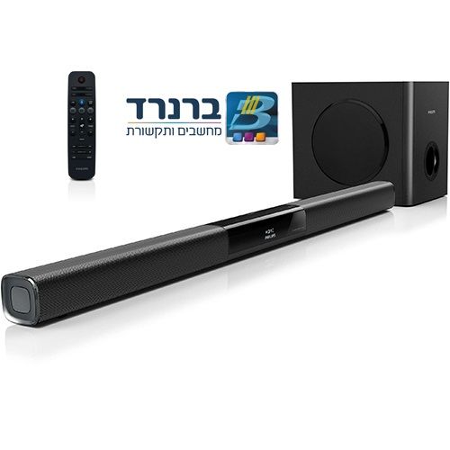 מקרן קול סאונד בר עם Bluetooth וסאבוופר אלחוטי Philips HTL3140B