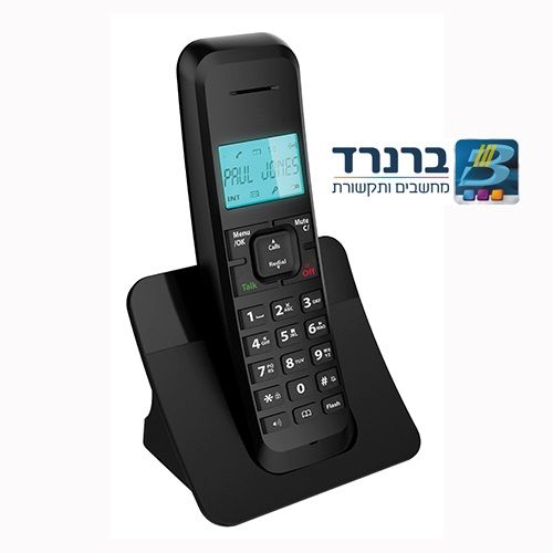 טלפון אלחוטי דיגיטלי מעוצב עם שיחה מזוהה Binatone Luna 1205 צבע שחור
