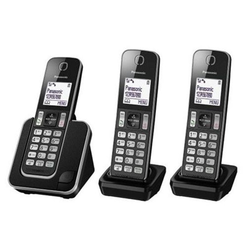 טלפון אלחוטי + 2 שלוחות פנסוניק PANASONIC KXTGD313MBB