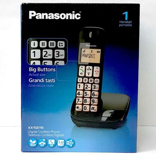 טלפון אלחוטי למבוגרים וכבדי שמיעה עם מקשים גדולים ושמע מוגבר פנסוניק PANASONIC KXTGE110