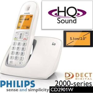 טלפון אלחוטי פיליפס PHILIPS CD2901W