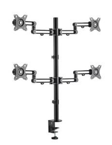 זרוע שולחנית, דו מפרקית ל 4 מסכי מחשב עד "32 AUDIOLINE  LDT30-CO48