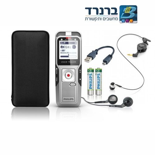 טייפ מנהלים 4GB + ערכת הקלטה לשיחות טלפון Philips DVT 3600