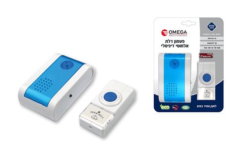 פעמון דלת אלחוטי OMEGA D001-BL
