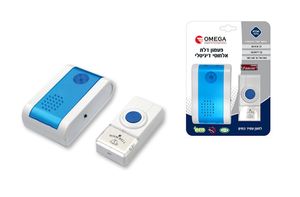 פעמון דלת אלחוטי OMEGA D001-BL