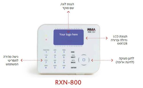 לוח מקשי מגע פימה  PIMA RXN-800