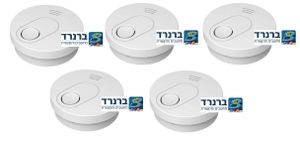 5 יחידות גלאי עשן עצמאי עם סוללת ליתיום המספיקה ל-10 שנים GPT GS526  -  אחריות 3 שנים!