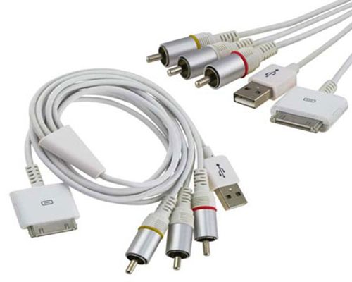 כבל AV RCA לחיבור IPHONE / IPAD לטלויזיה
