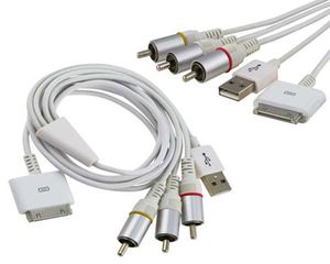 כבל AV RCA לחיבור IPHONE / IPAD לטלויזיה