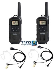 זוג מכשירי קשר ווקי טוקי מקצועיים לטווח 10 ק"מ עמידים במים ! כוללים 2 אוזניות שבכ אויר ללא קרינה !