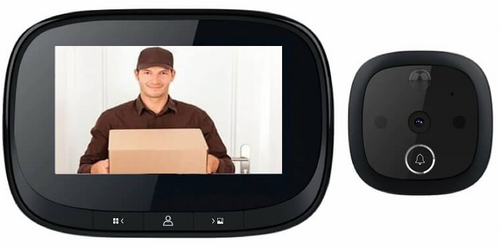עינית דיגיטלית לדלת מסך IPS איכותי של 4.3''