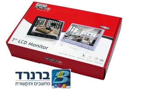 מוניטור מסך דק דיגיטלי עם כפתורי מגע Provision PR-TFT7P-W TFT LCD AV/2 VGA HDMI