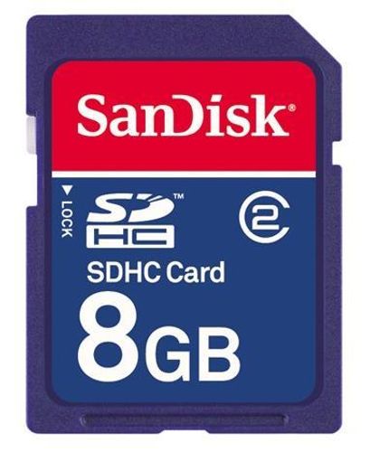כרטיס זיכרון סנדיסק 8GB SanDisk Secure Digital
