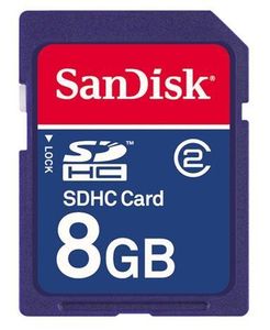 כרטיס זיכרון סנדיסק 8GB SanDisk Secure Digital