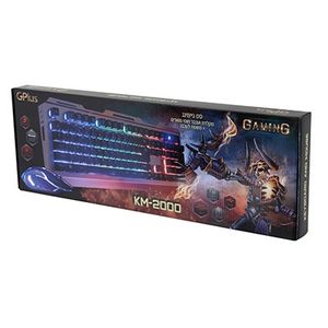 סט מקלדת ועכבר גיימינג מתכתי מואר  GPLUS KM-2000 RGB