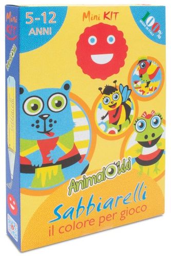 ערכת יצירה לילדים: 4 ציורי חיות ו 6 עטי חול צבעוניים