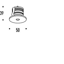 שקוע תקרה 3W - BLACK DOT  