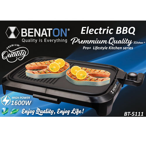 גריל פלנצ׳ה חשמלי BBQ איכותי + Benaton BT5111 Premium Quality בנטון