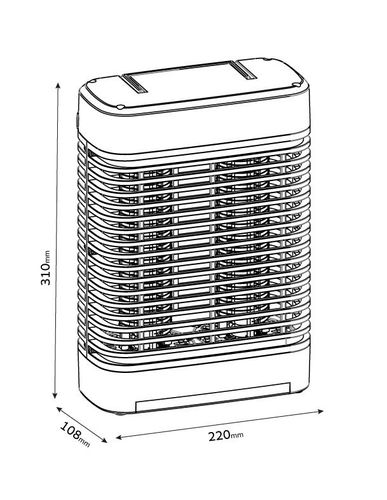קטלן יתושים 16W TWIN לבן