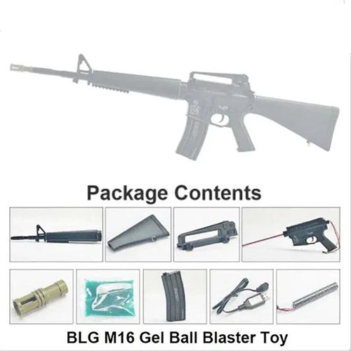 רובה ג'ל דמוי M16 חשמלי מלא - BLG Submachine Gun M16