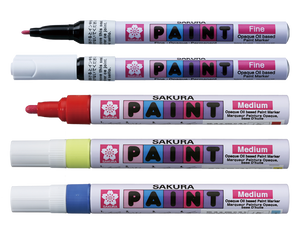 צבע סימון נוזלי PAINT MARKER MEDIUM POINT - צבע אדום/ כחול/ שחור/ לבן/ צהוב זרחני/ ורוד