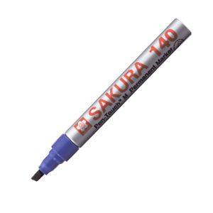 טוש סימון פרמננטי ראש שטוח SAKURA 140 - צבע אדום/ כחול/ שחור