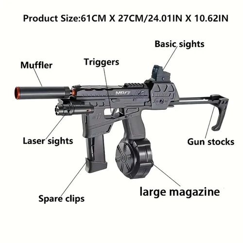 רובה ג'ל חשמלי וידני קת נשלפת - MP17-Splatter