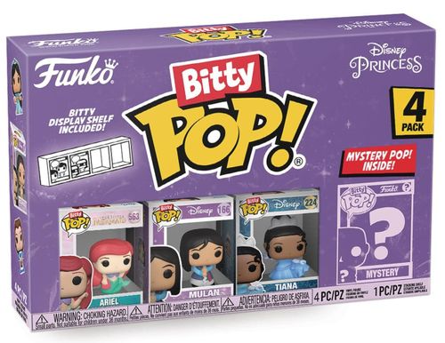 ביטי פופ! - מארז 3 דמויות + דמות בהפתעה Bitty Pop! Disney - Ariel - נסיכות: אריאל