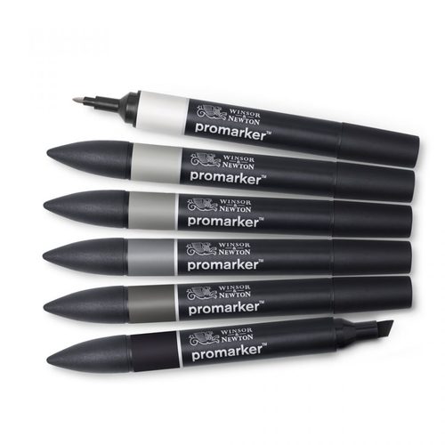 סט של 6 מרקרים מקצועיים לאיור Promarker  (NEUTRAL TONES)