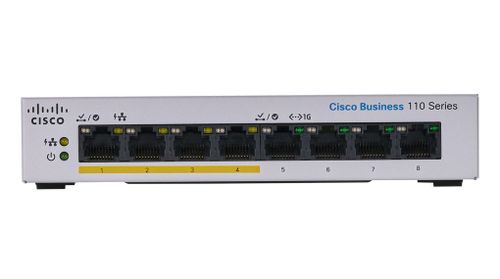 מתג לא מנוהל Cisco PoE 8-Port CBS110-8PP-D-EU סיסקו